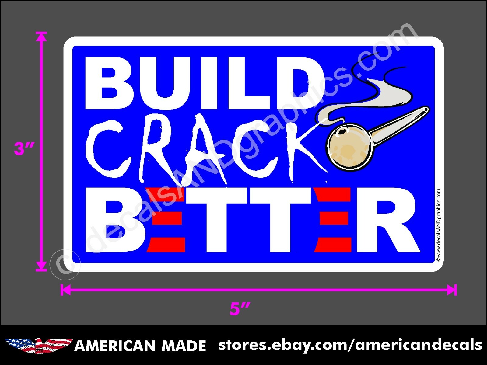 TRUMP 2020 2024 STICKER BUILD CRACK BETTER BIDEN ANTI DEMOCRAT MAGA DECAL