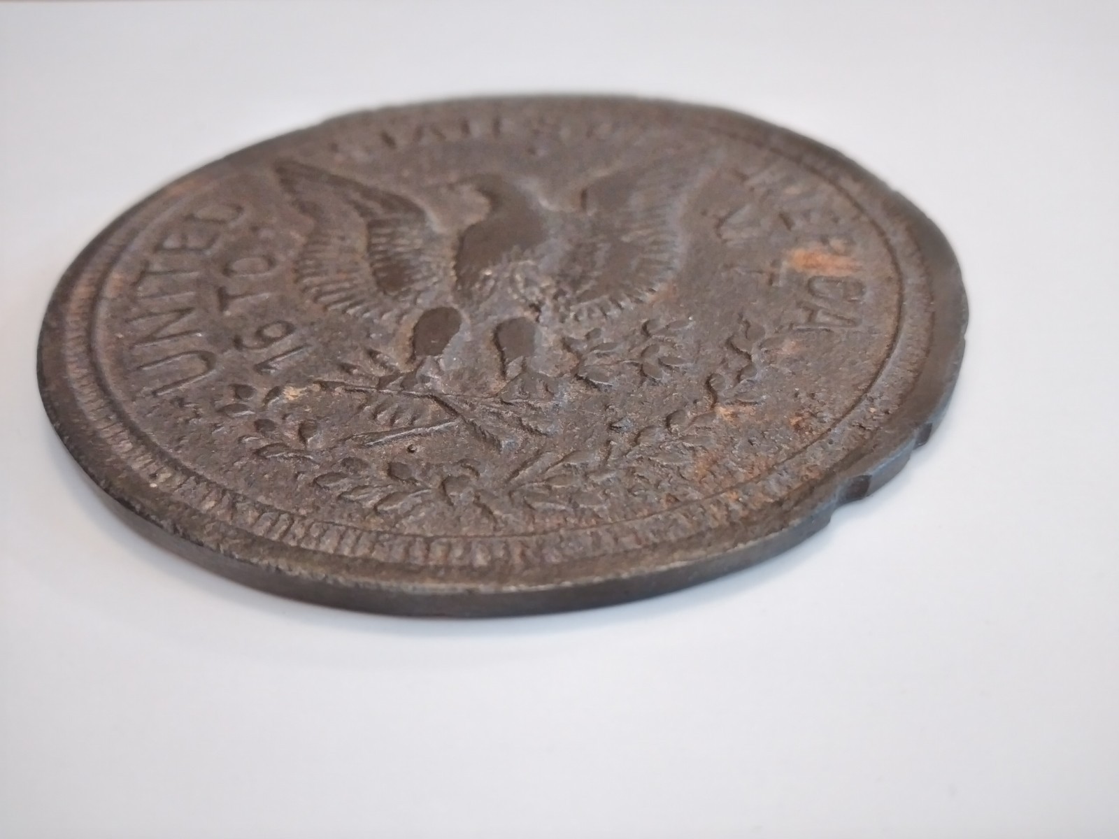 1896 William Jennings BRYAN MONEY Liberty 16 TO 1 NIT 3.5″ Antique Coin Souvenir