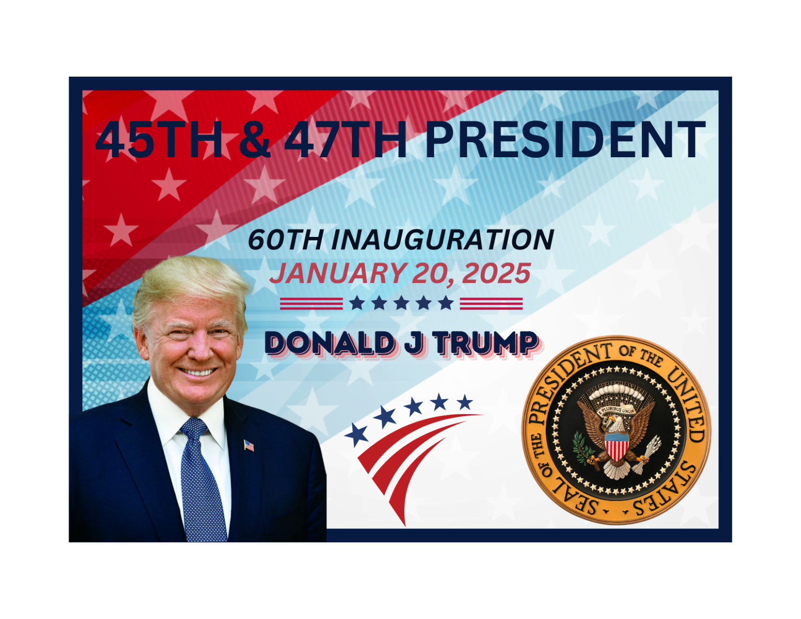 Donald J. Trump Inauguration 2025 Refrigerator Magnet