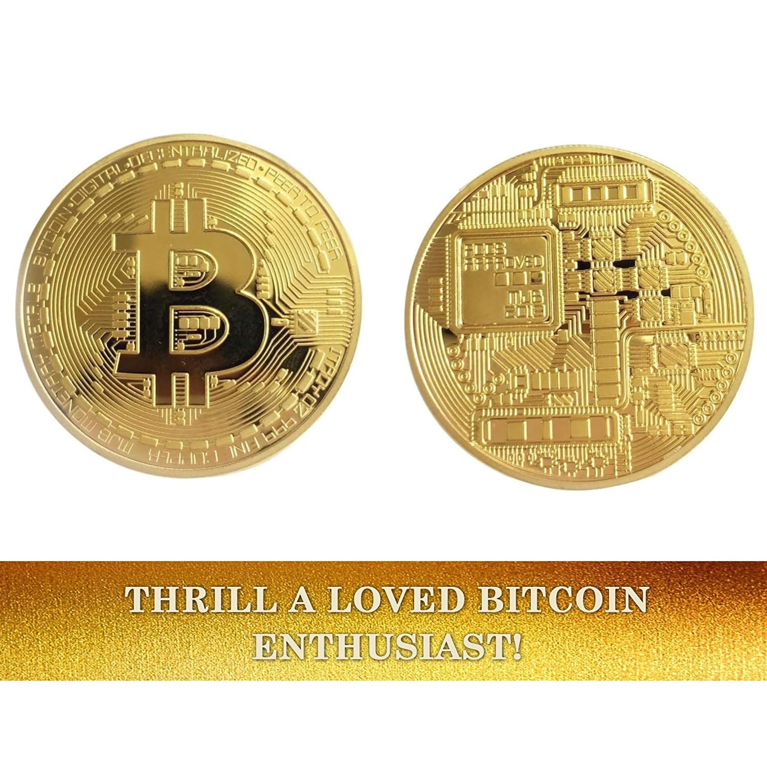 SOLIPECT 9PC Bitcoin Coin | Physical Bitcoin with Protective Case, Gold Plate…