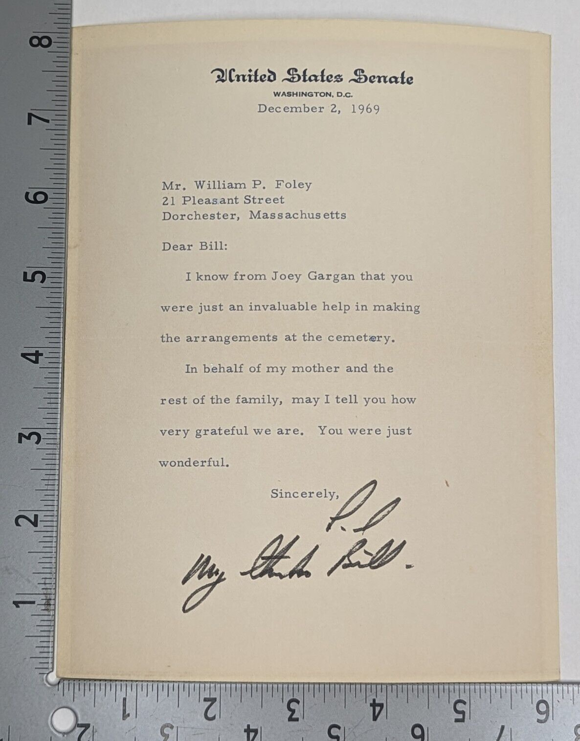 9x KENNEDY & SHRIVER Signed Photo & Letter Collection: Ted, RFK, JFK, Sargent