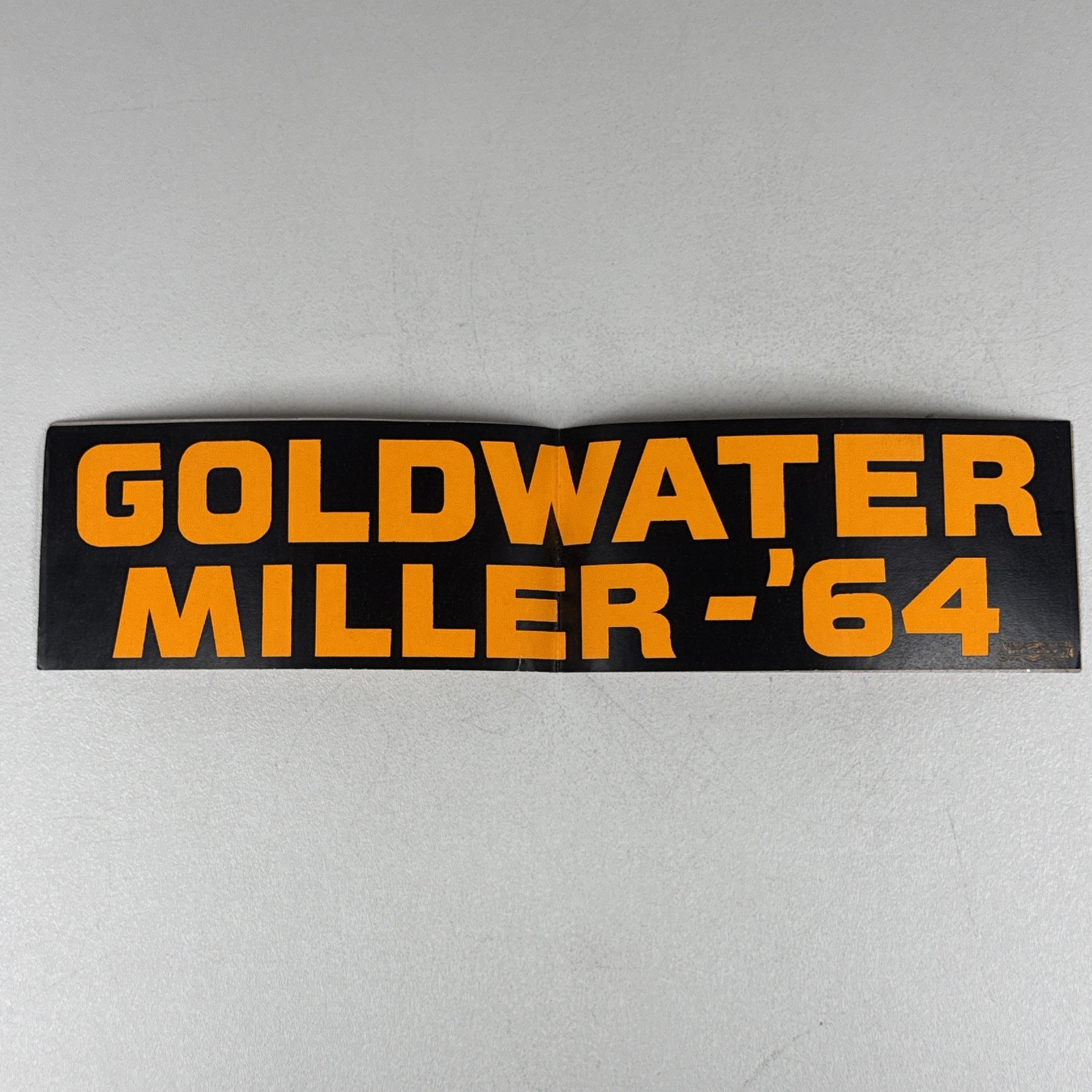 Barry Goldwater Miller 1964 Bumper Sticker Campaign Political Vintage