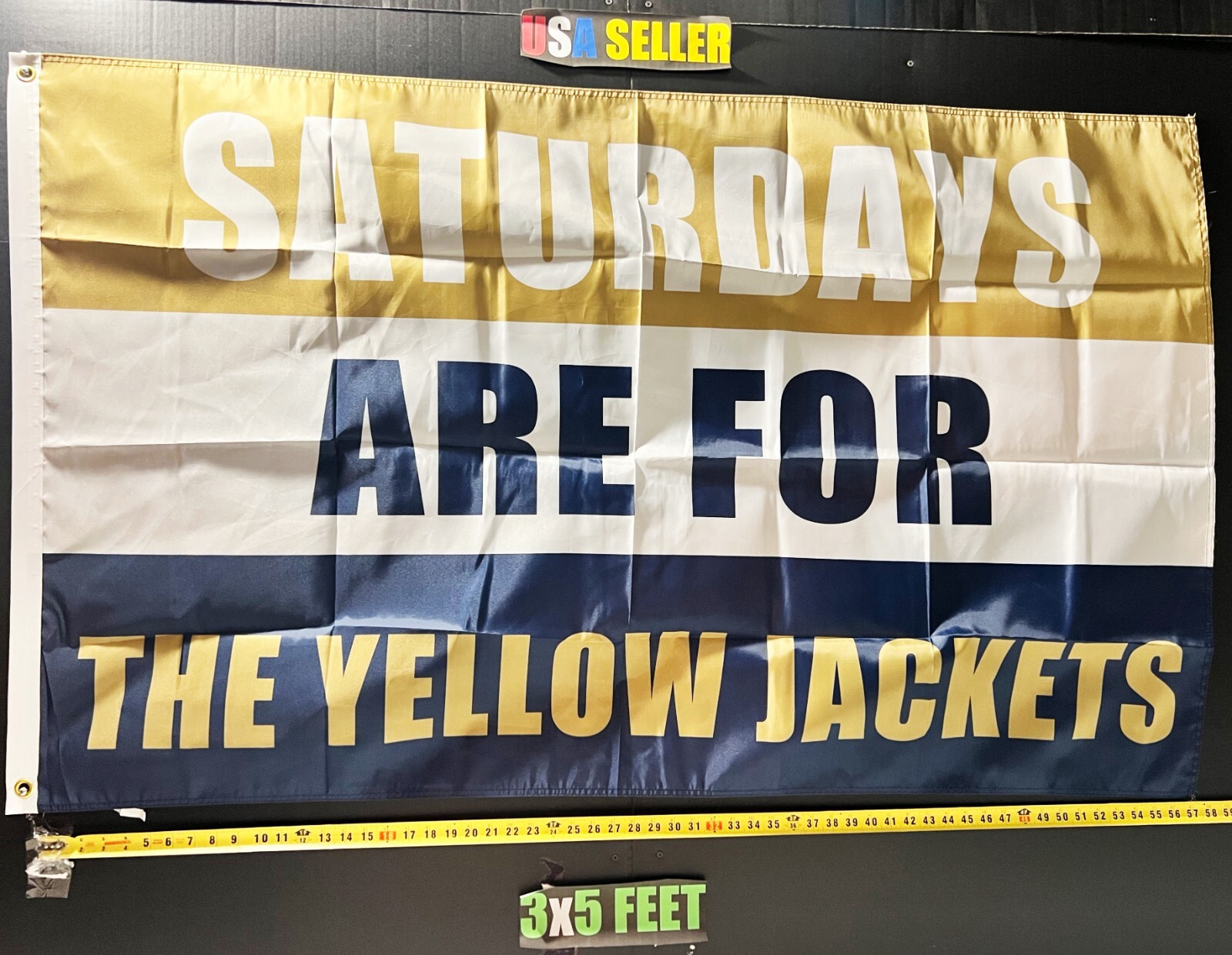 Football Flag FREE SHIPPING Georgia Tech Yellow Jackets NCAA Beer USA Sign 3×5′