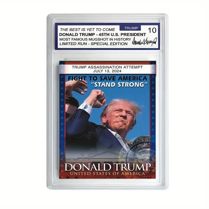 mint 10 Donald Trump Assassination Attempt slab 45h best is yet to come card