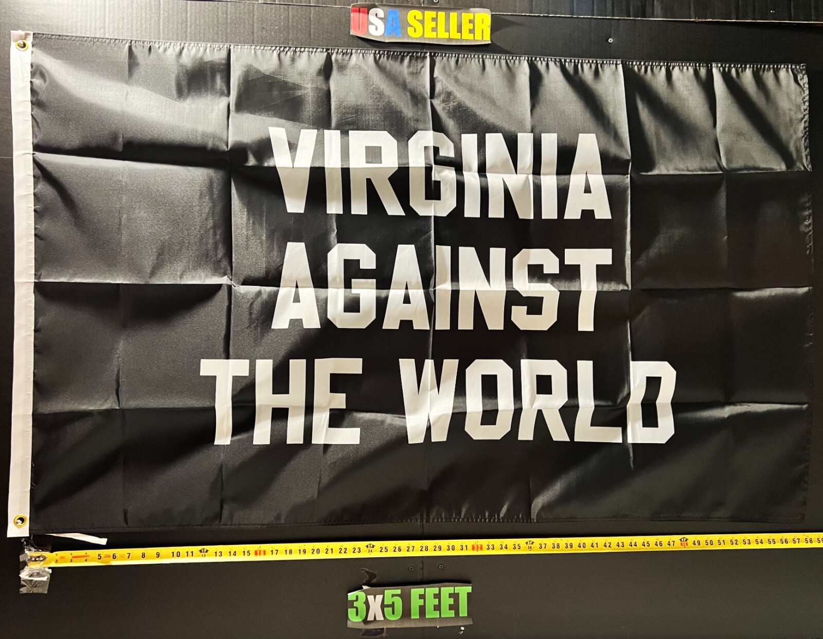 Virginia Flag FREE SHIPPING Against The World B Beer Dorm Room Sign USA 3×5′