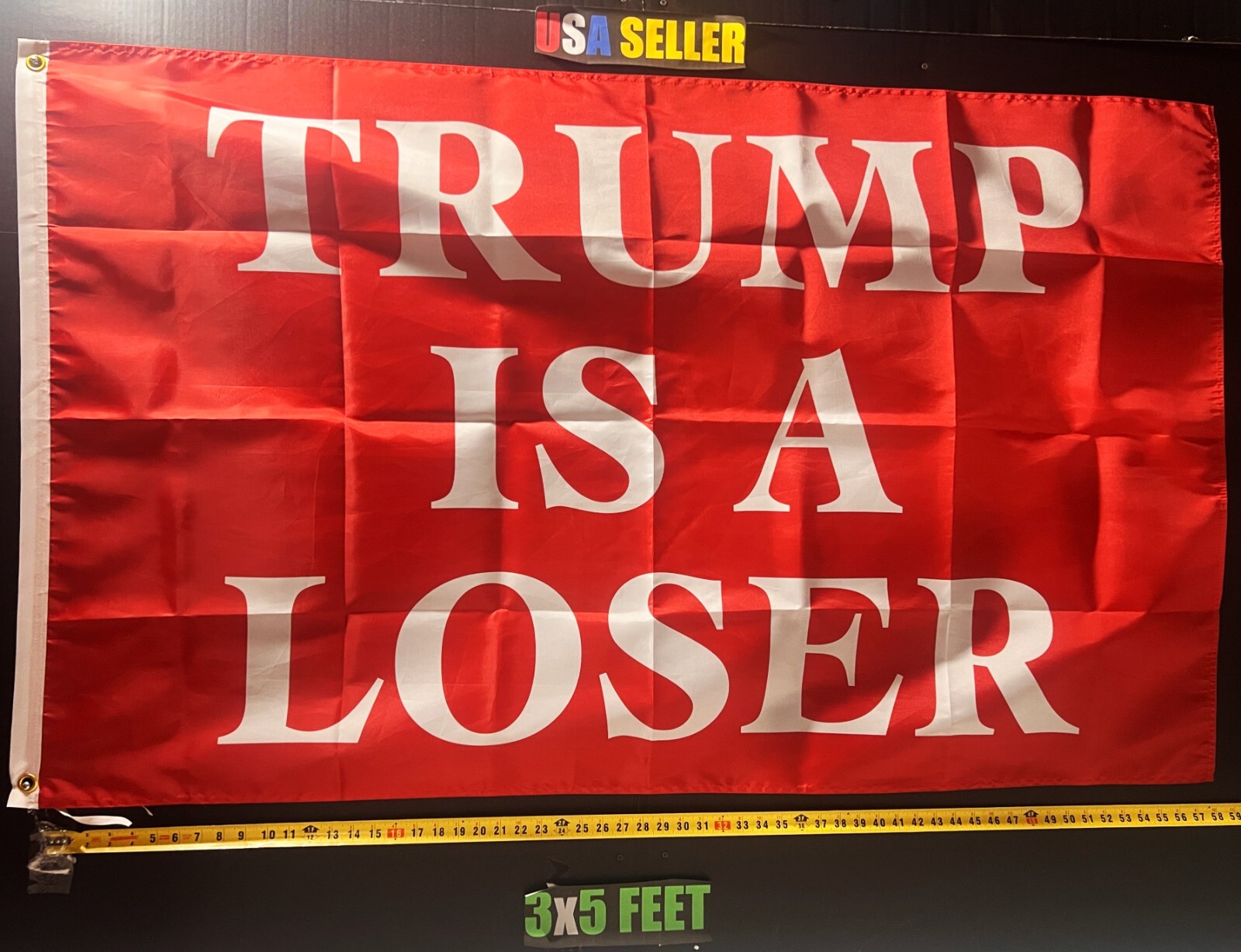 Anti Trump Flag FREE SHIPPING 3 Trump For Prison America Beer Man Cave Sign 3×5′