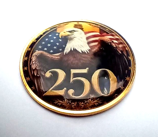 250 ANNIVERSARY USA 1776-2026 (1-3/16″) Patriotic Lapel / Hat Pin