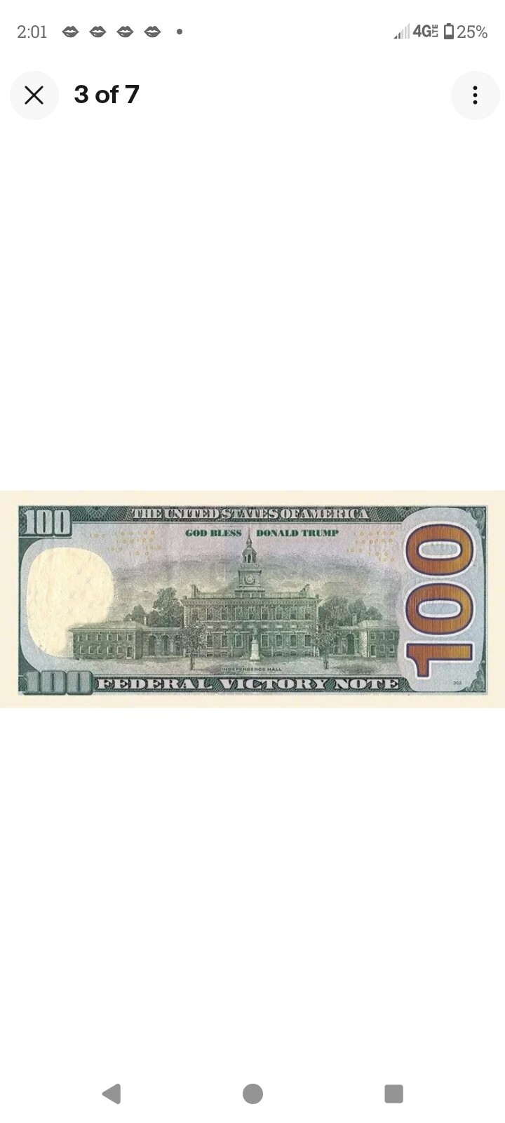 Donald Trump 2024 Presidential Novelty $100 Dollar Bill In Clear Bill Protector