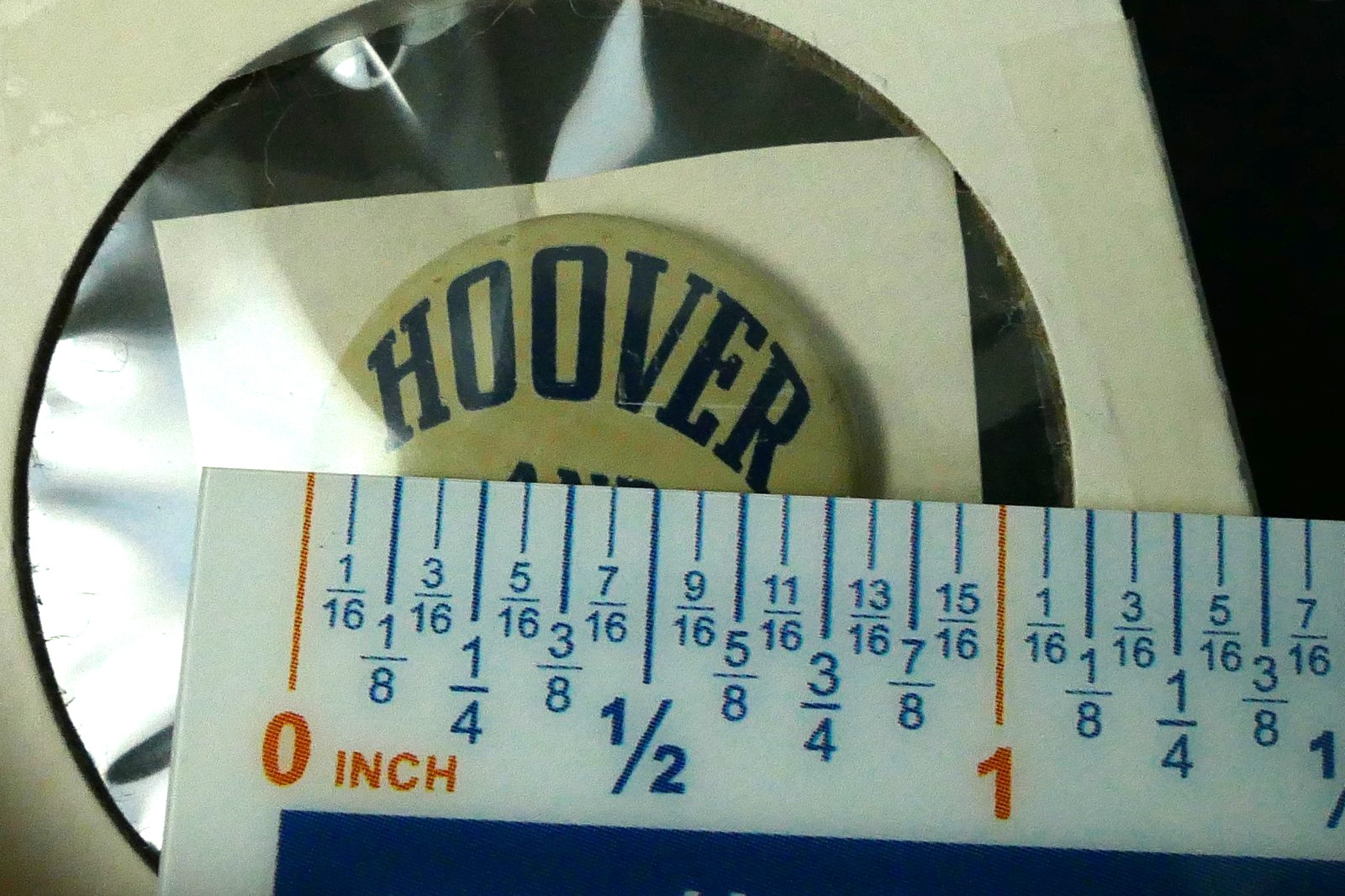 1928 Herbert Hoover & Charles Curtis Presidential Campaign Button Pin 7/8″ Nice