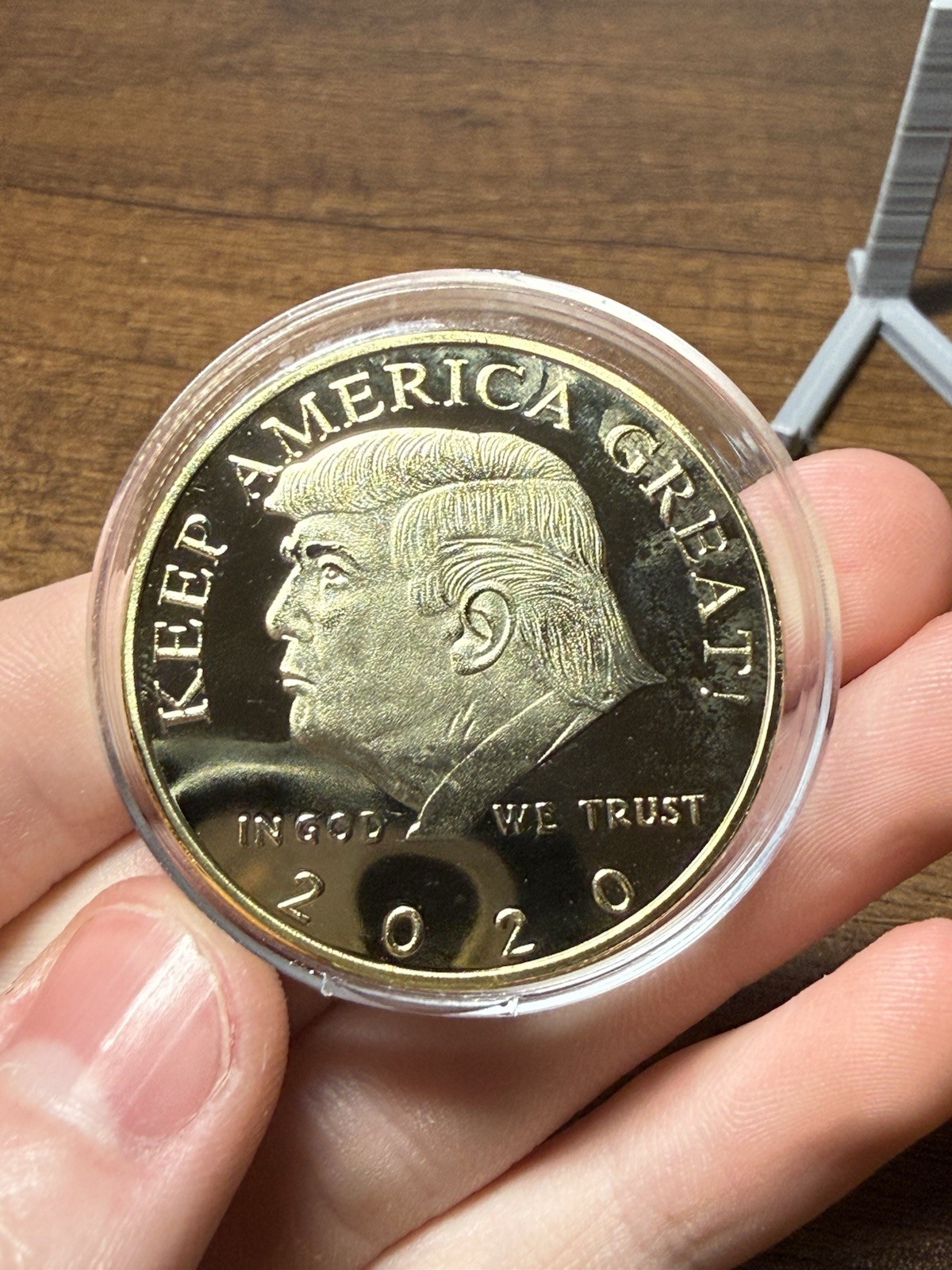 24K Gold Plated “Keep America Great” Donald Trump 2020 Commemorative Coin