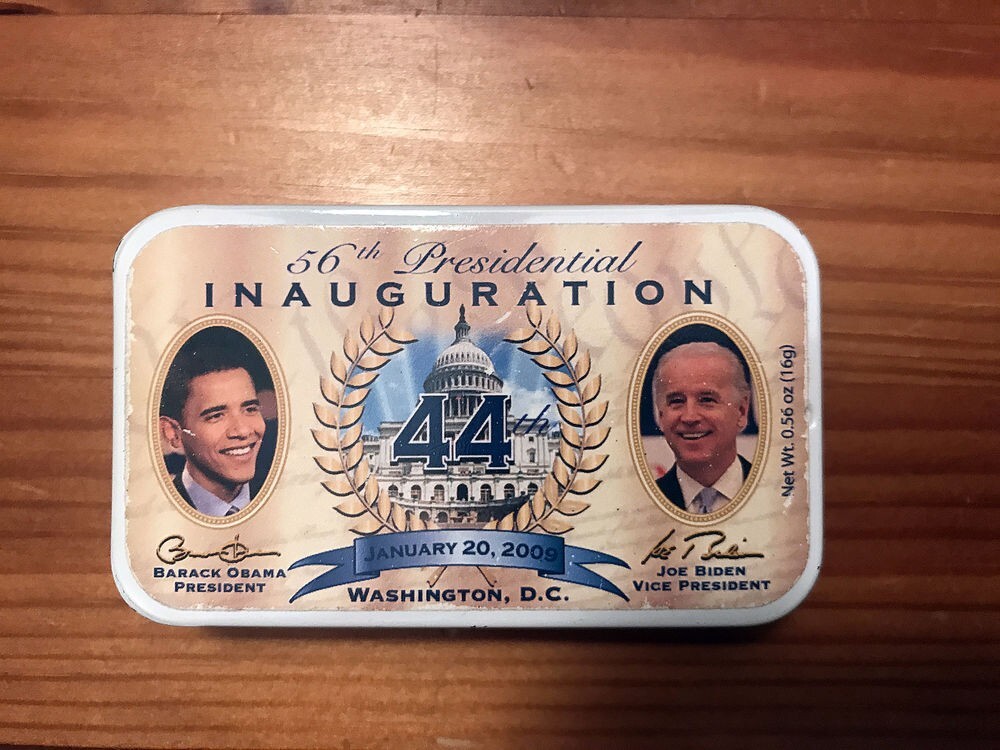 Obama Biden Presidential Inauguration 2009 Mints Souvenir Metal Tin – RARE