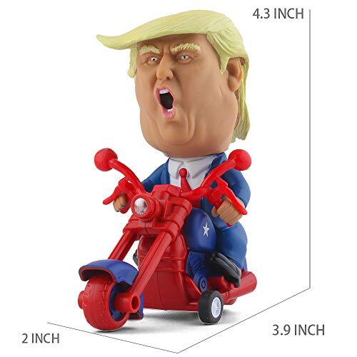 DINOBROS President Donald Trump 2024 Toy Figure Riding Motorcycle Funny Rev Up