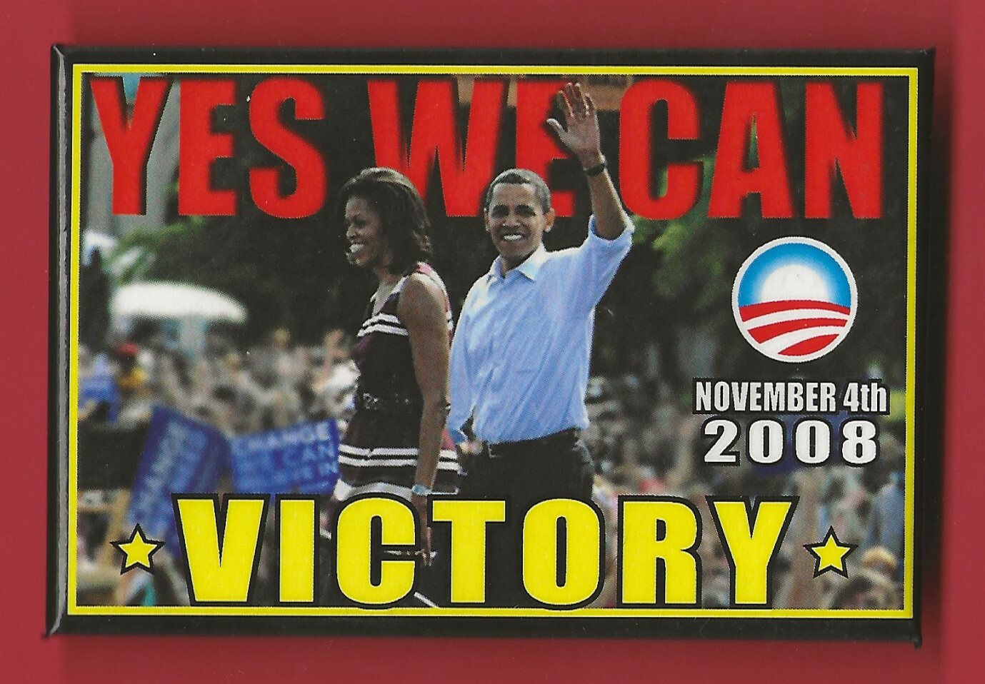 2008 Barack & Michelle Obama (2×3)” / “Victory Nov. 4th” Campaign Button(xmas)
