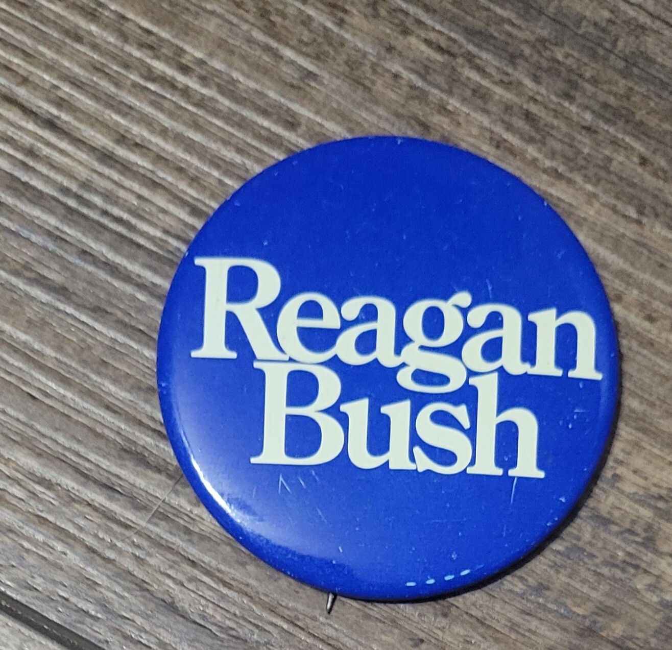 Vintage Ronald Reagan Bush Political Presidential Campaign Button 1980s 2.25″