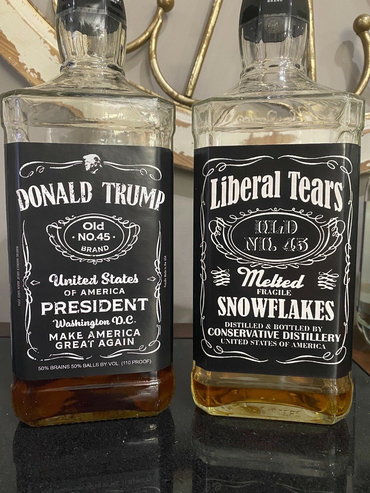 Trump 2024 Gift Donald Trump JD Bottle Label FJB *THE ORIGINAL LABEL*