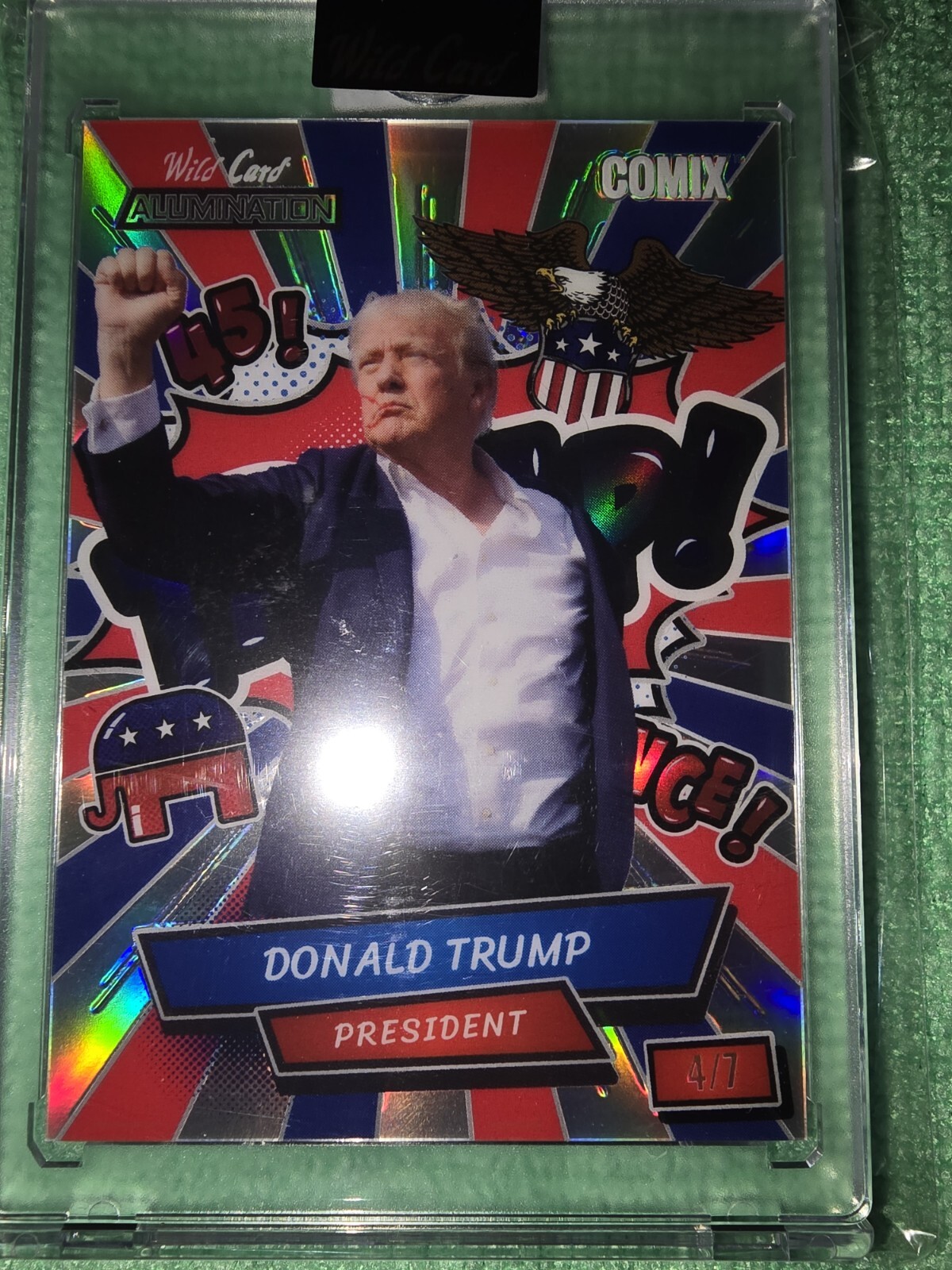 Wild Card Alumination 2024 Comix – Donald Trump- 1/7, 2/7,3/7,4/7,5/7,6/7,7/7