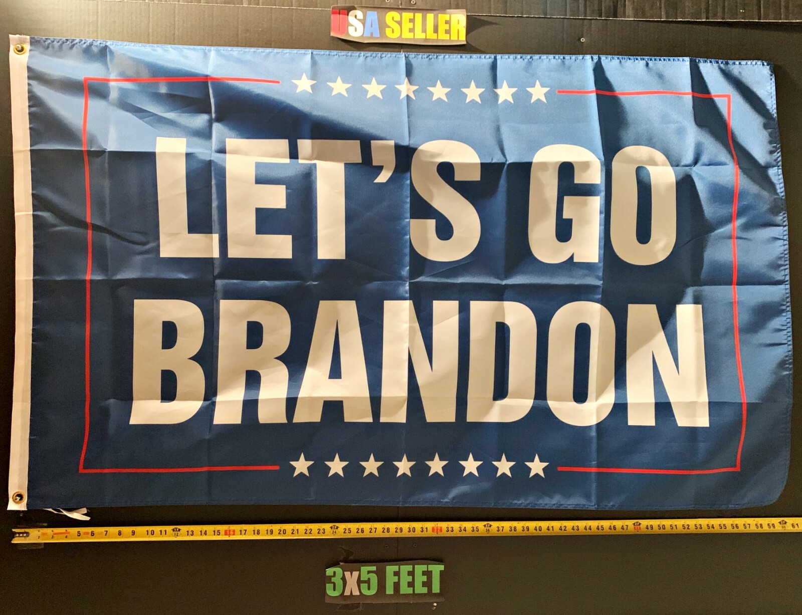 Donald Trump Flag FREE USA SHIP Let’s Go Brandon Blue P Desantis Sign USA 3×5′