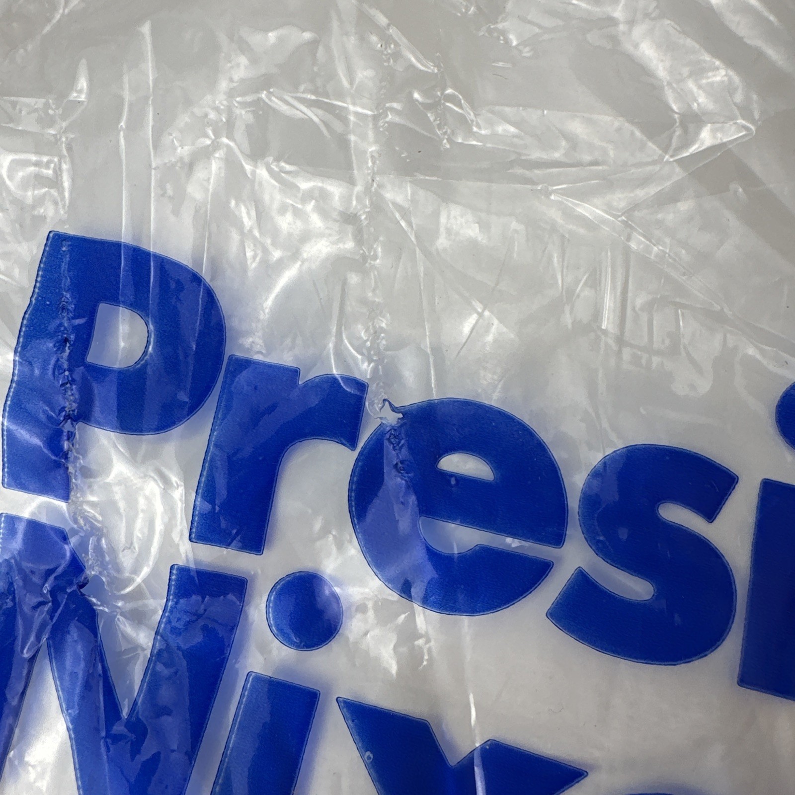 1972 President Nixon Campaign Now More Than Ever Plastic Tote Bag w/ Handle