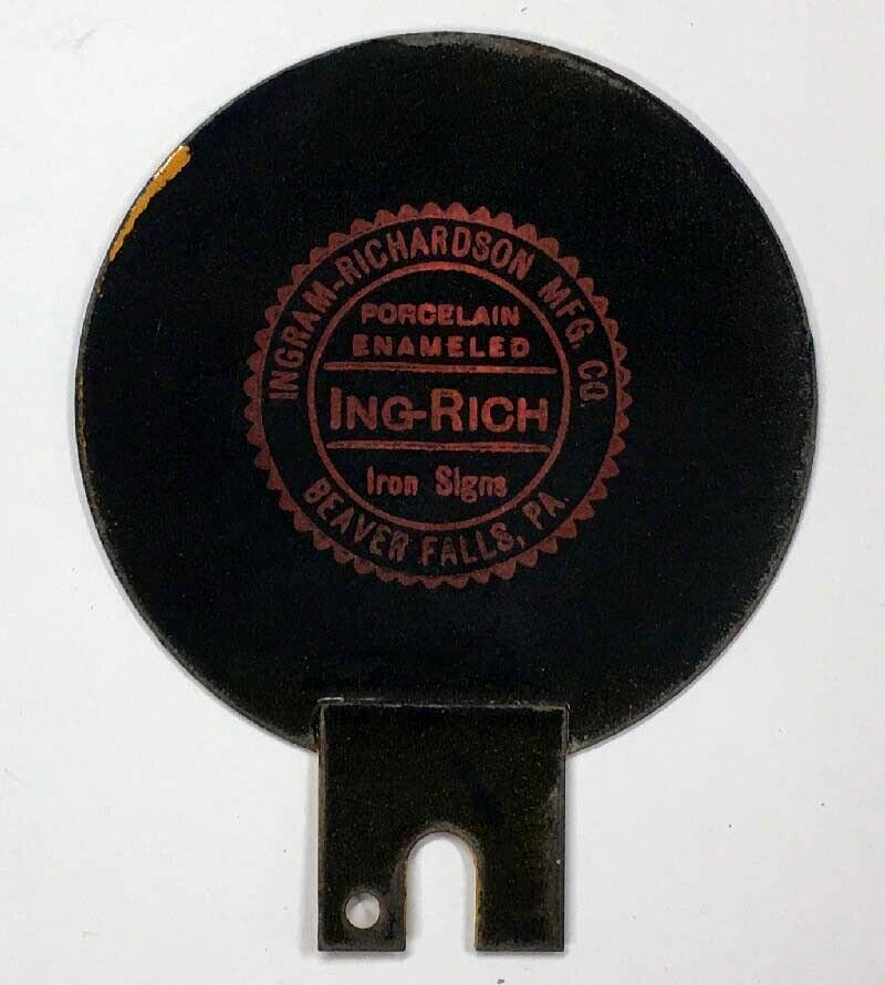 Landon Knox 1936 Political Porcelain License Plate Topper GOP Elephant Sunflower