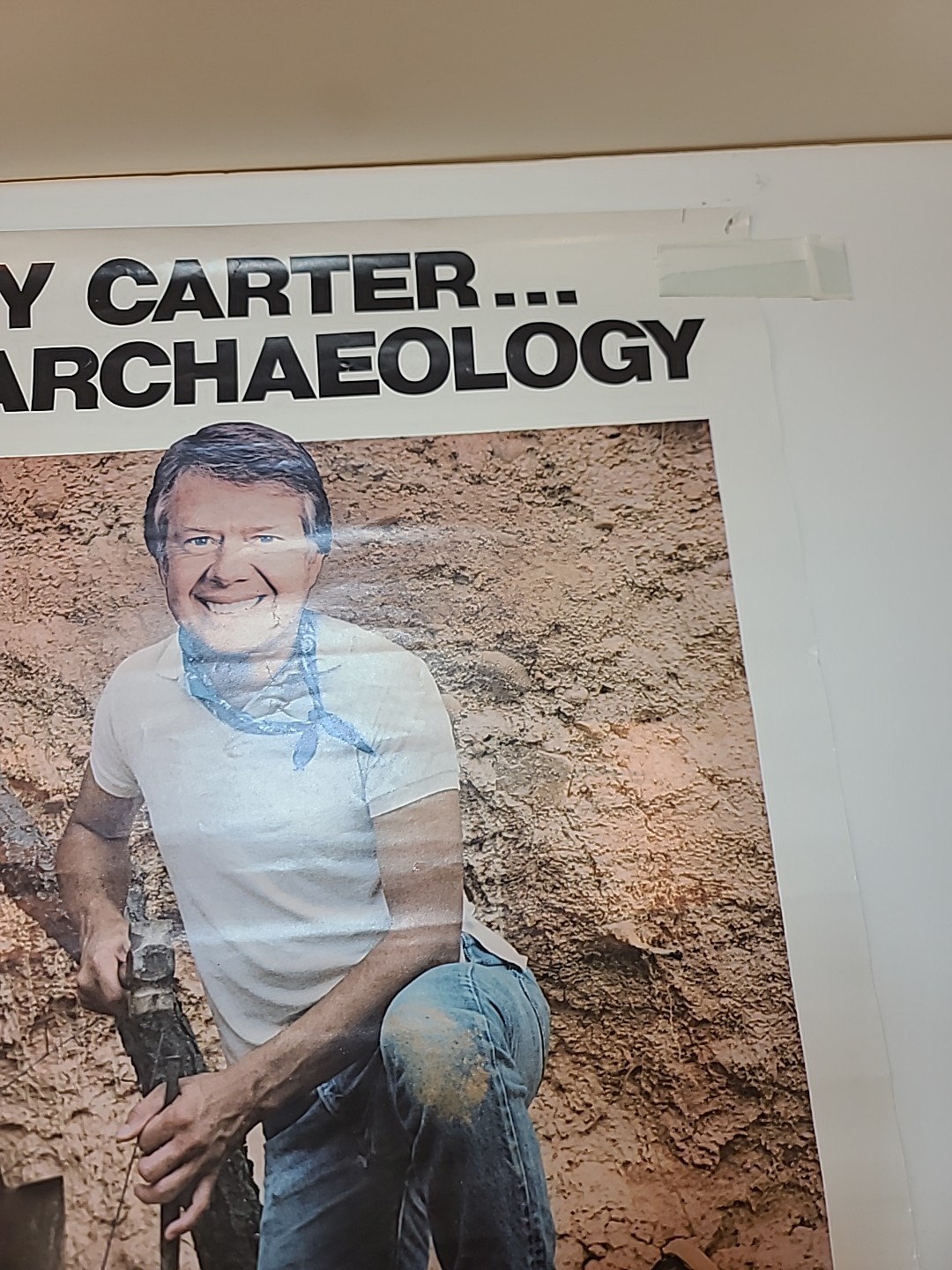 Jimmy Carter Original Vintage Satire Poster – Try Archaeology – 17.5″ X 22.5″