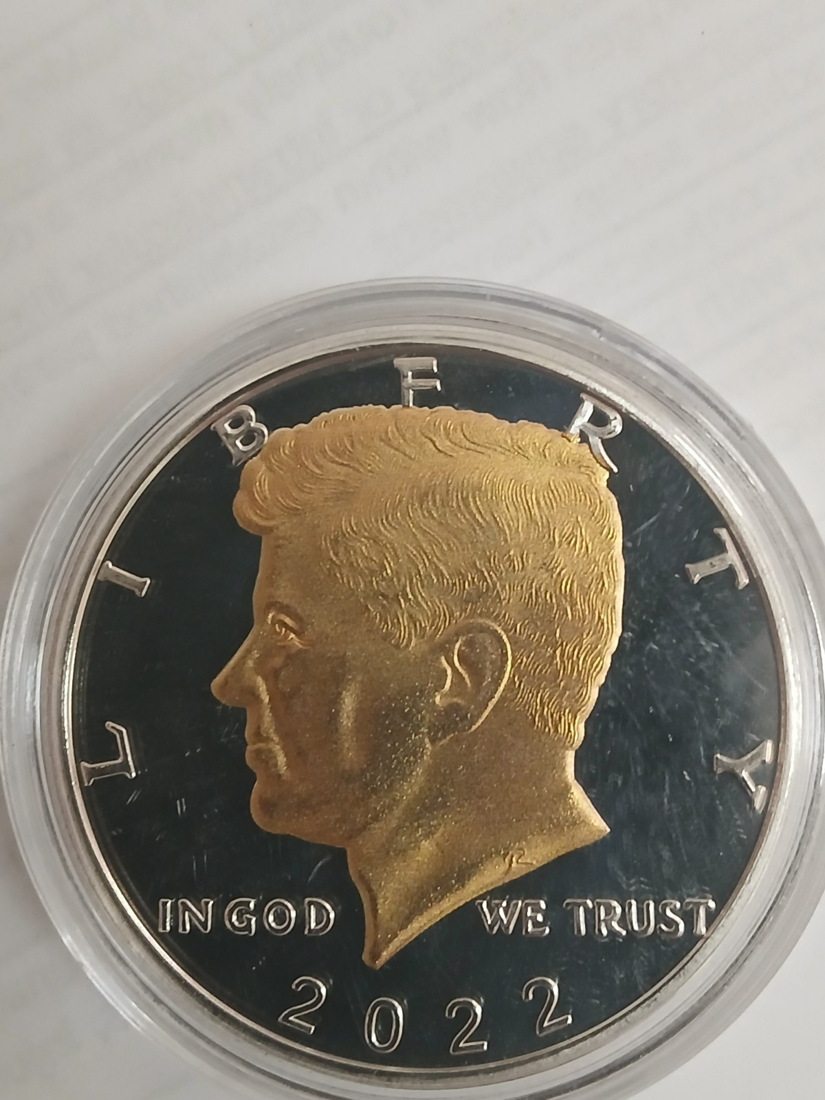 24k Gold And Silver Plated Kennedy Half Dollar