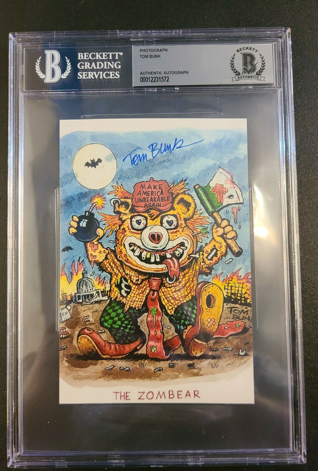 Anti- Trump Art From GPK Artist Tom Bunk signed 2020 intrepitation 4″x6″ Photo