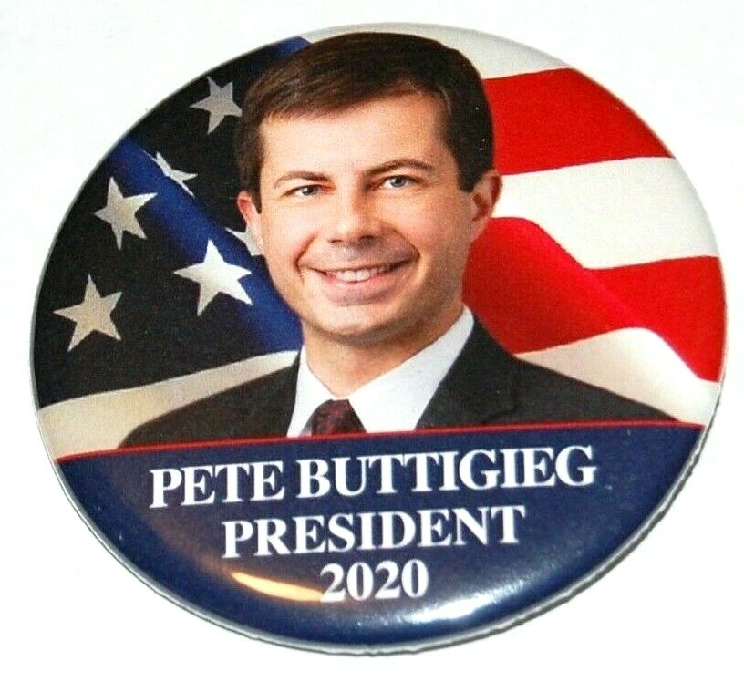 2020 PETE BUTTIGIEG campaign pin pinback button political presidential Democrat