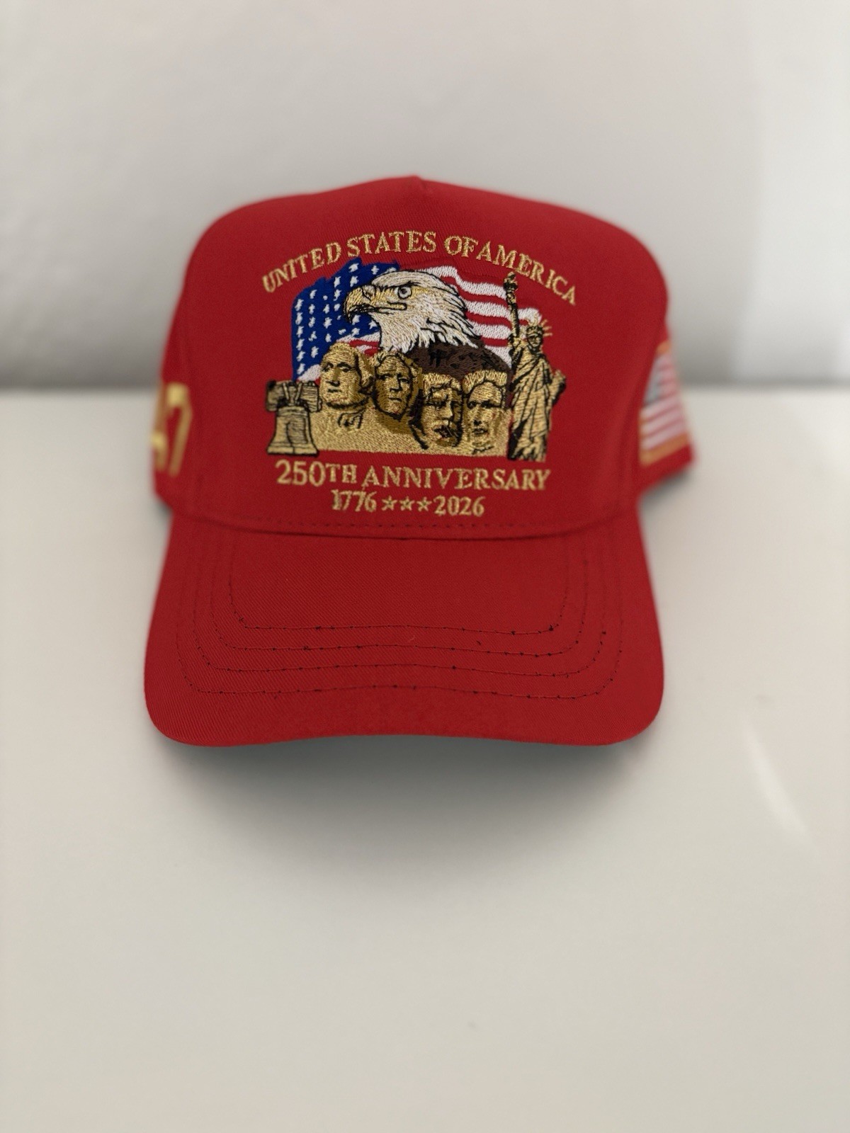 New Release Donald Trump RED Cap HAT Cali Fame 45-47 250th Anniversary