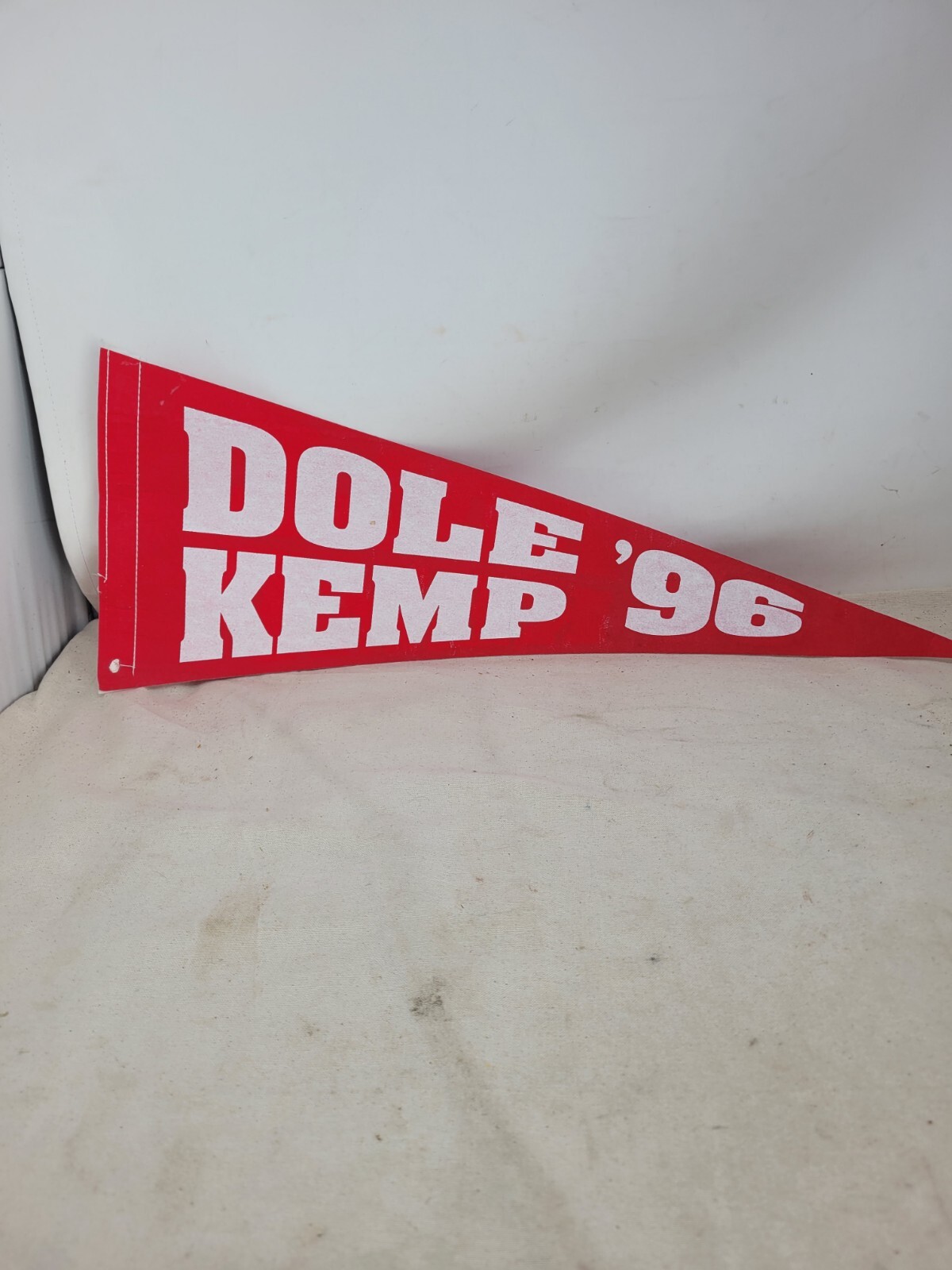 Dole Kemp Political Pennant Flag 1996 9″ X 24″ Campaign Red