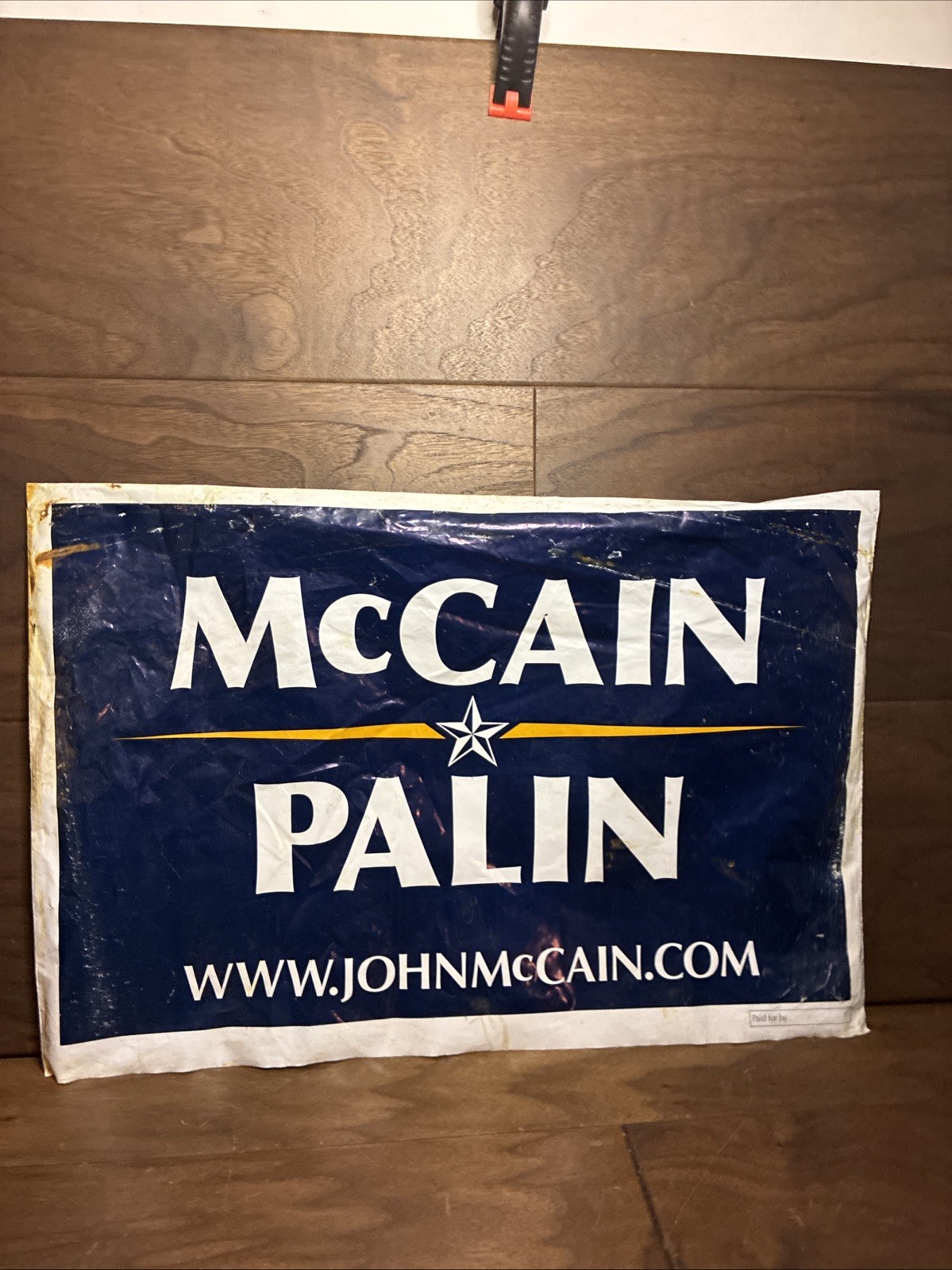 John McCAIN Sarah PALIN Poly Bag YARD Lawn SIGN 2008 Presidential Campaign 26×16
