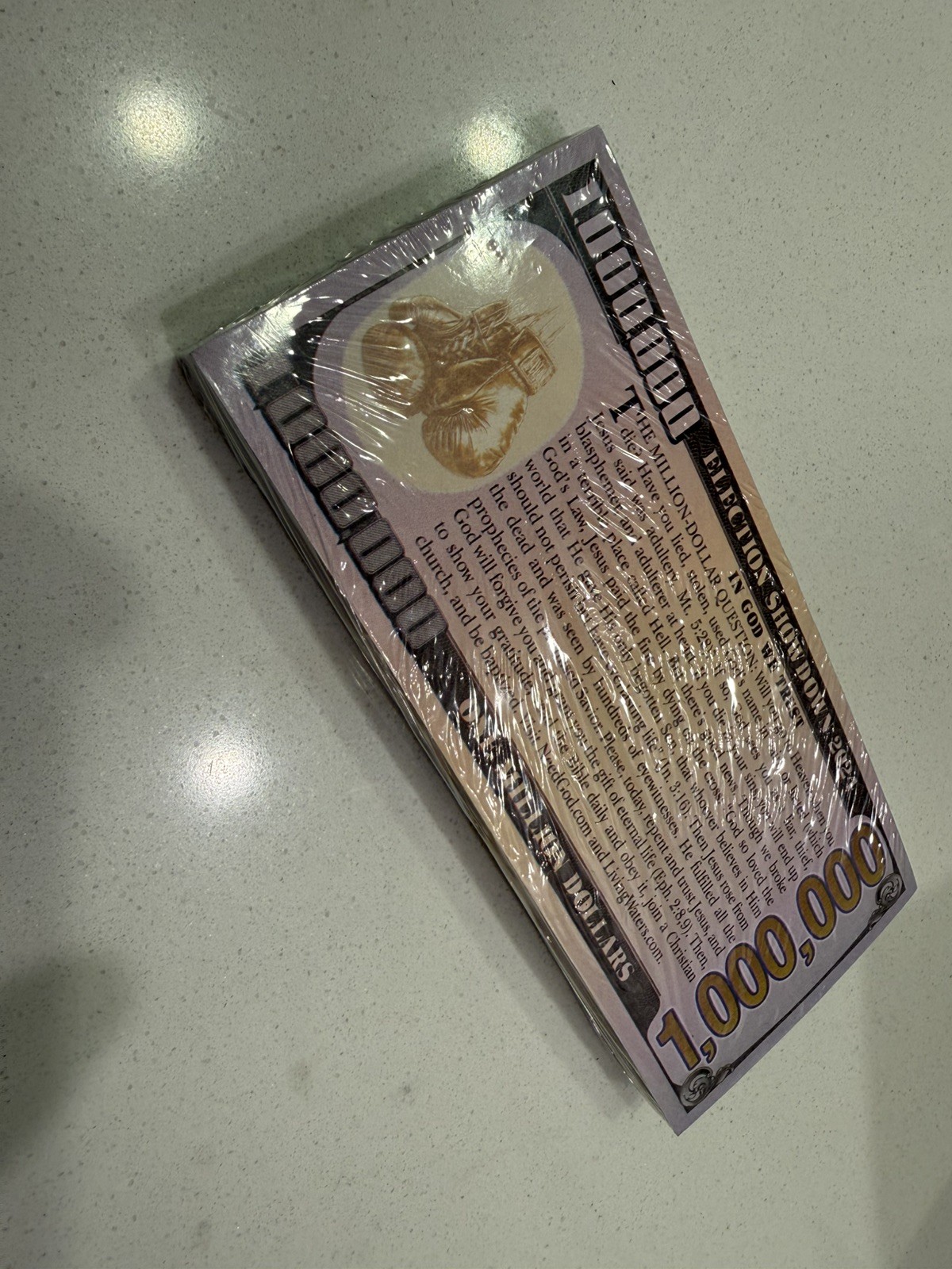 Trump Vs Biden 1 Million Dollar Bill BibleTract Rare Out Of Print 2024 Election