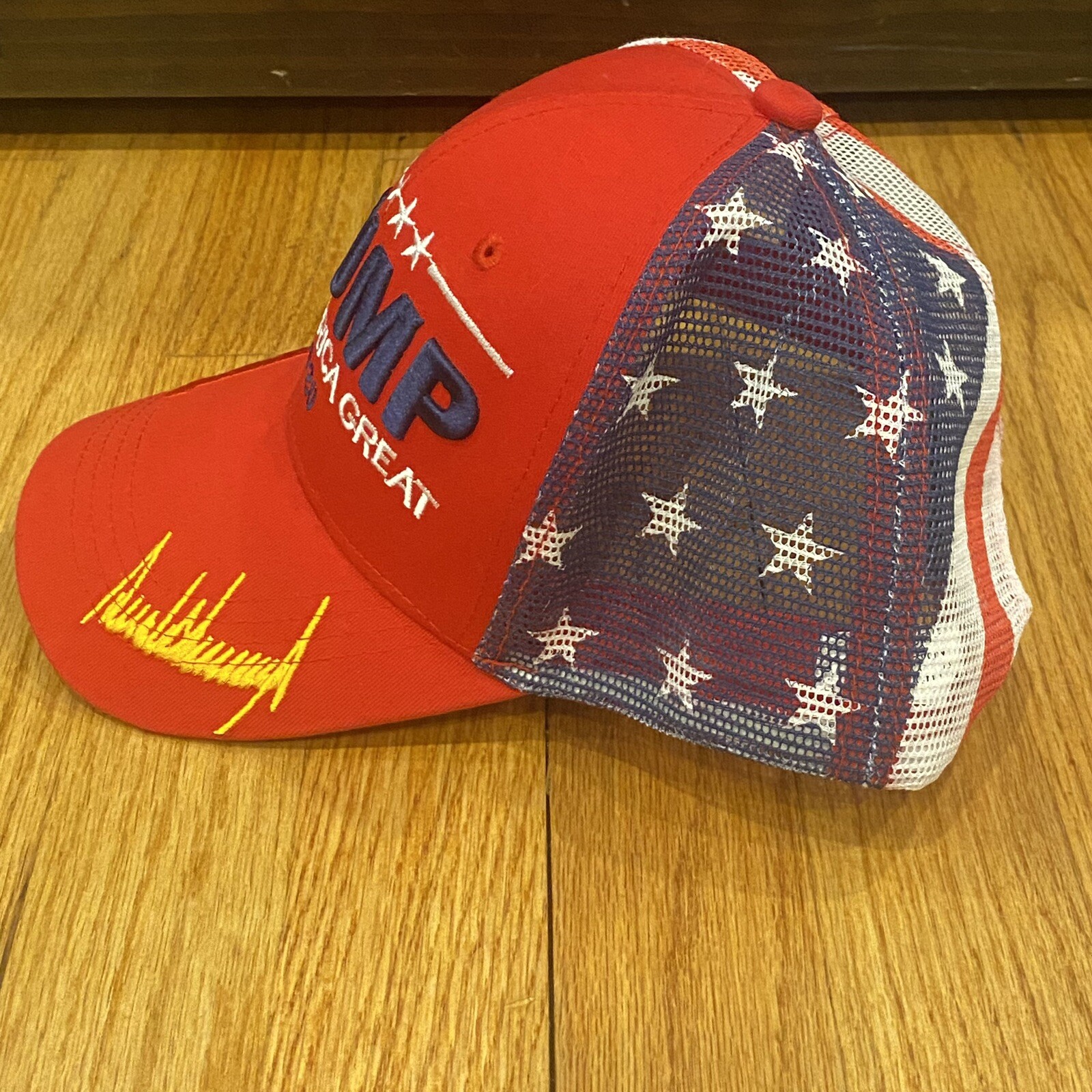 DONALD TRUMP 2020 Signature HAT CAP PRESIDENT KEEP AMERICA GREAT US FLAG