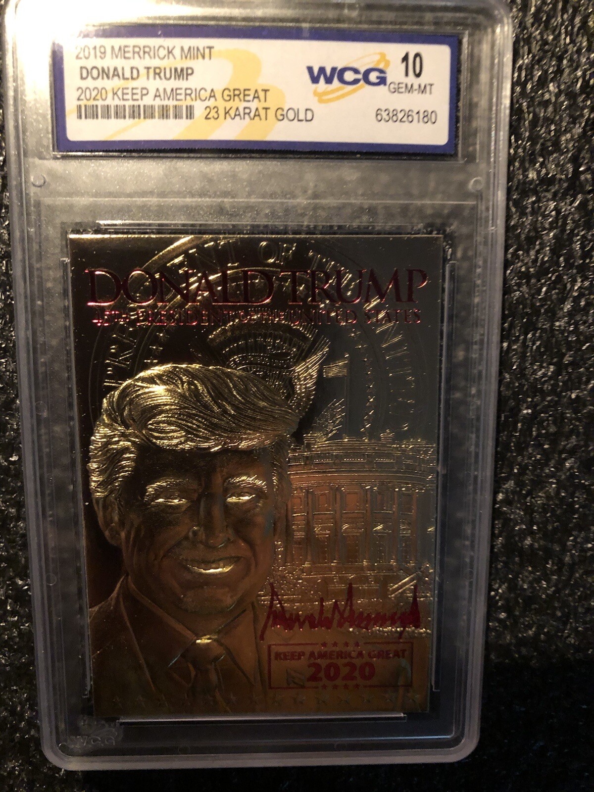 2019 Merrick Mint Donald Trump 2020 Keep America Great WCG Graded GEM-MT 10 Card