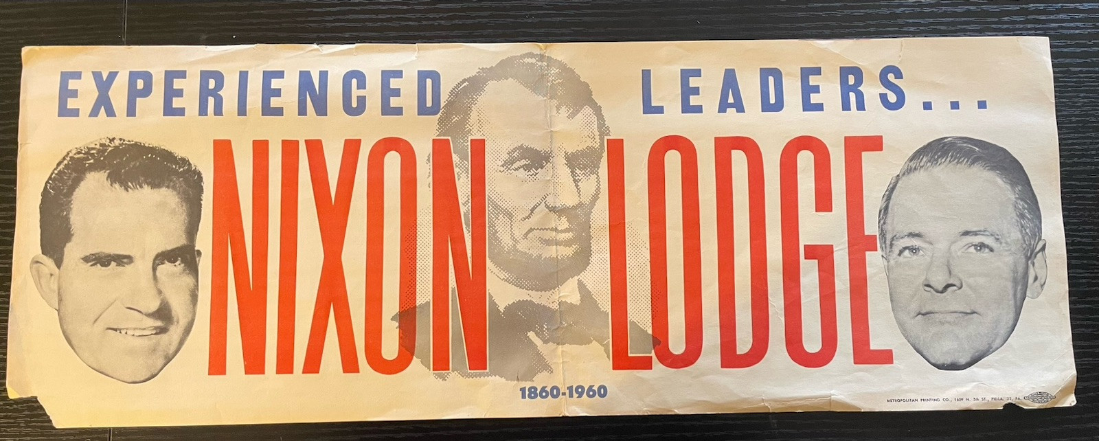 Nixon & Lodge: showing Nixon, Lodge and Abe Lincoln.