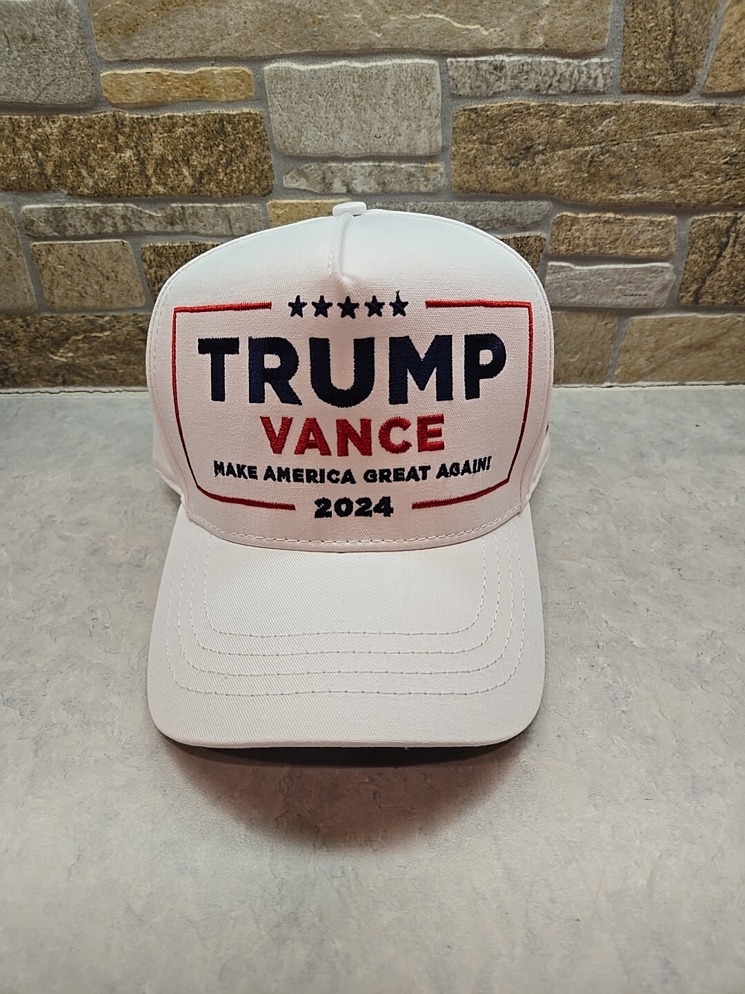Trump Vance 2024 Hat – White MAGA Trucker Cap – Make America Great Again 2024