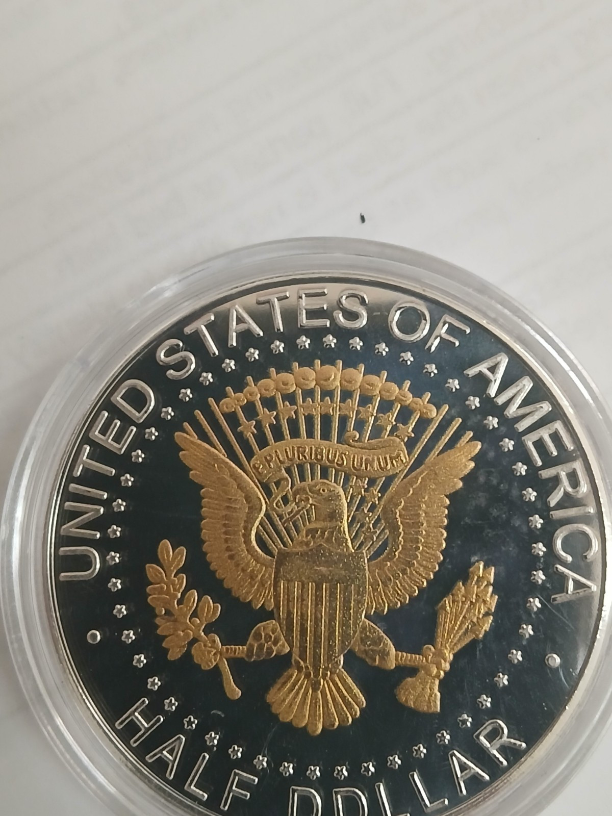 24k Gold And Silver Plated Kennedy Half Dollar