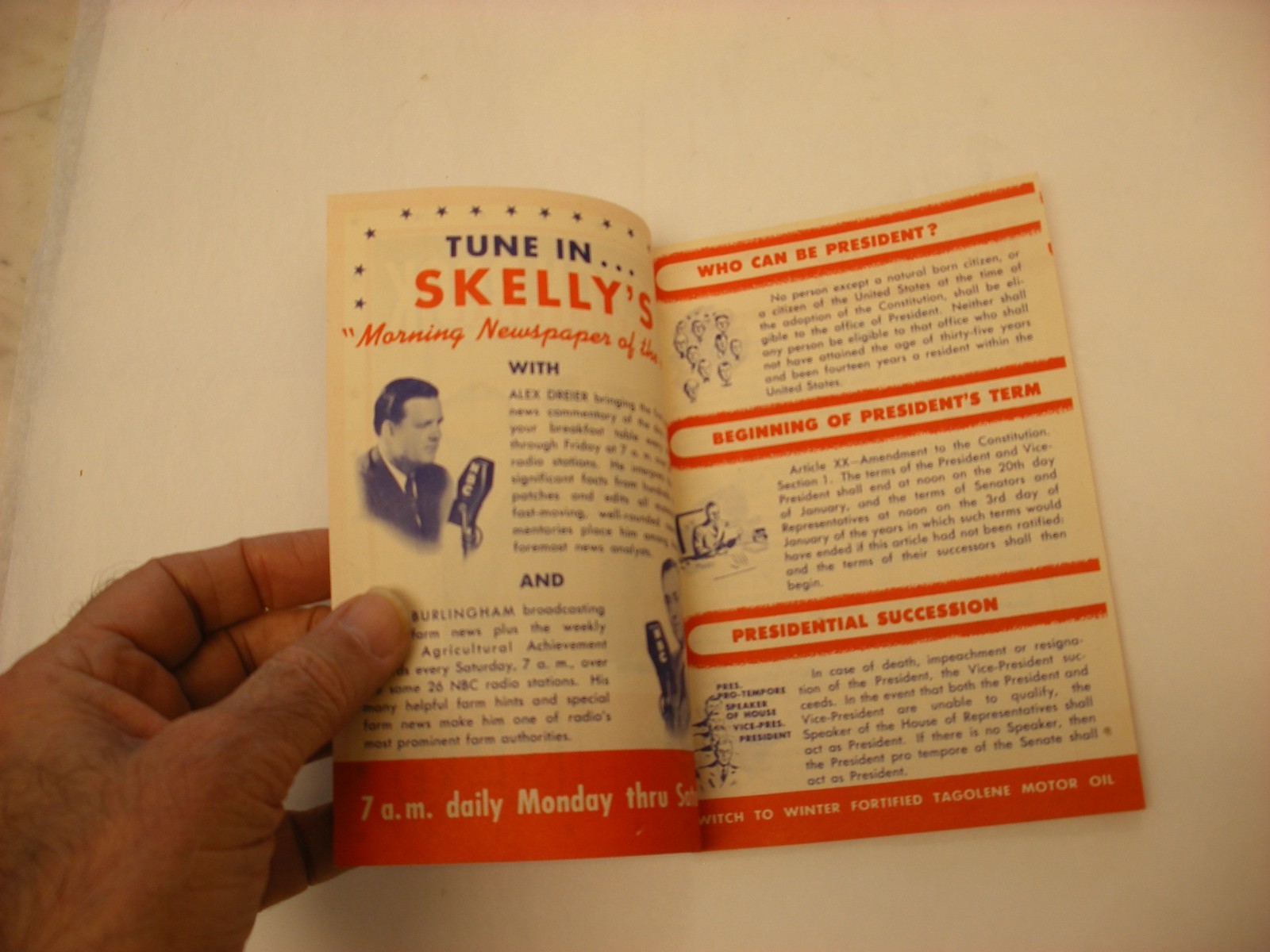 Vintage 1948 Presidential Election Book Skelly Gas President Truman