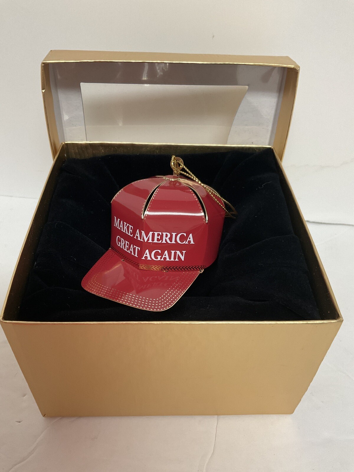 Donald Trump Ornament Hat Make America Great Again Maga Gold NEW SHIPS FAST