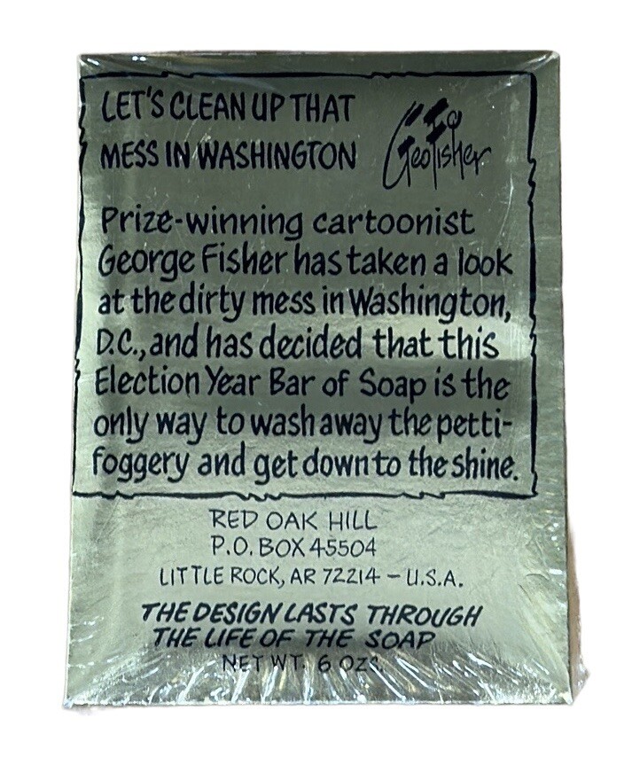 New Politics ’92 Soap Bush, Ross Perot & Bill Clinton, Cartoon by Geo Fisher
