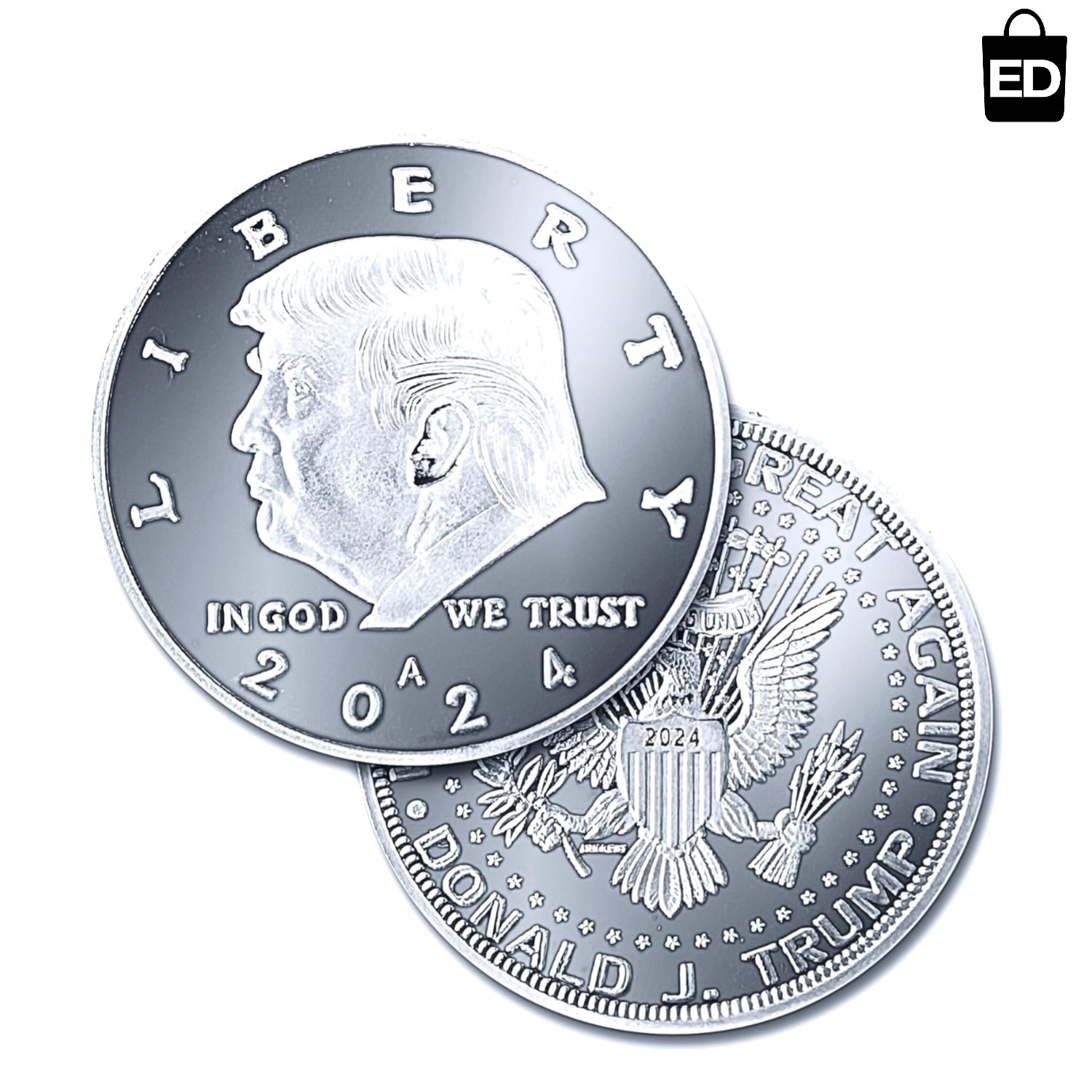 Donald Trump Silver Coin 2024 with Certificate of Authenticity, President Coin,