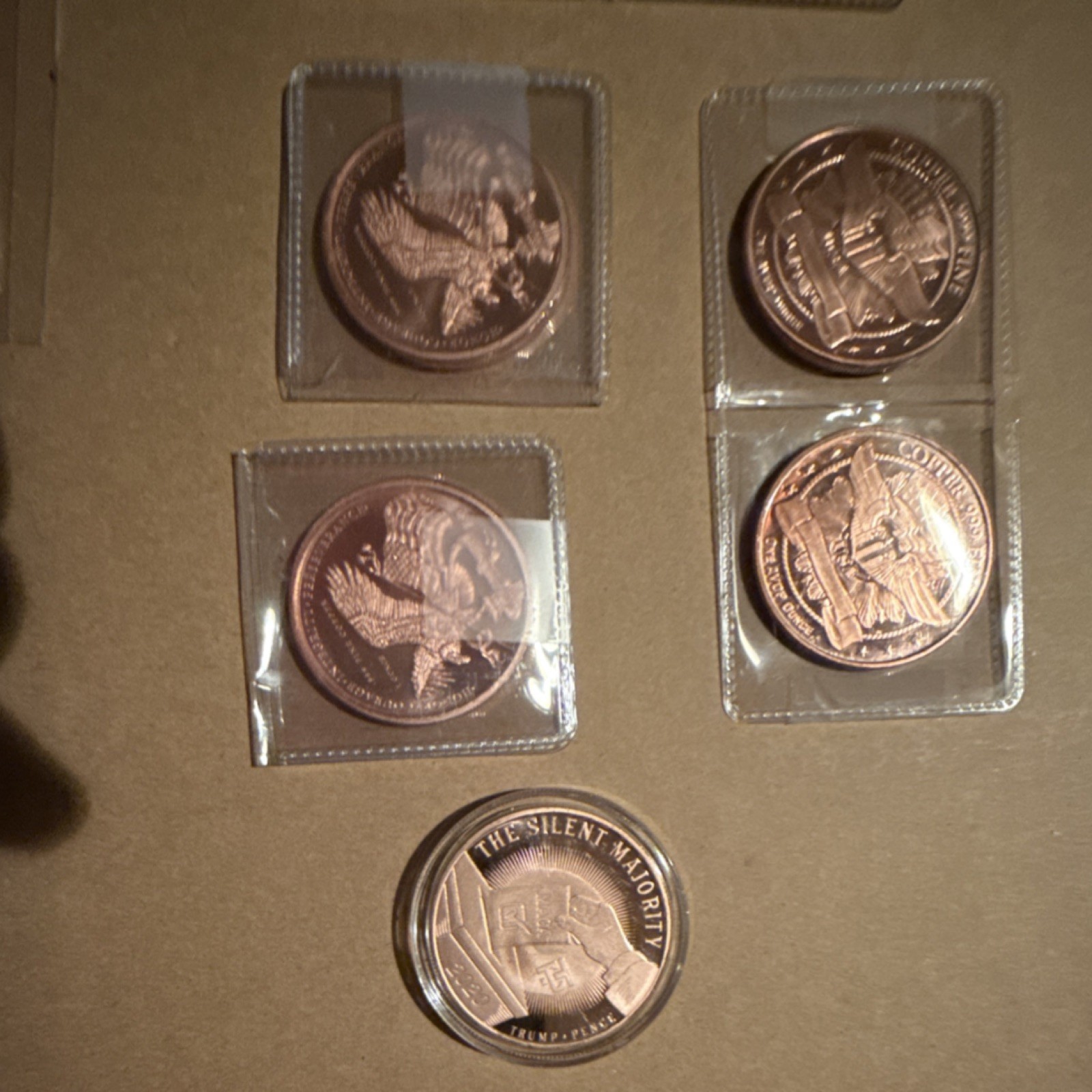 Donald Trump Commemorative copper Coin & Novelty Bill 12 item lot