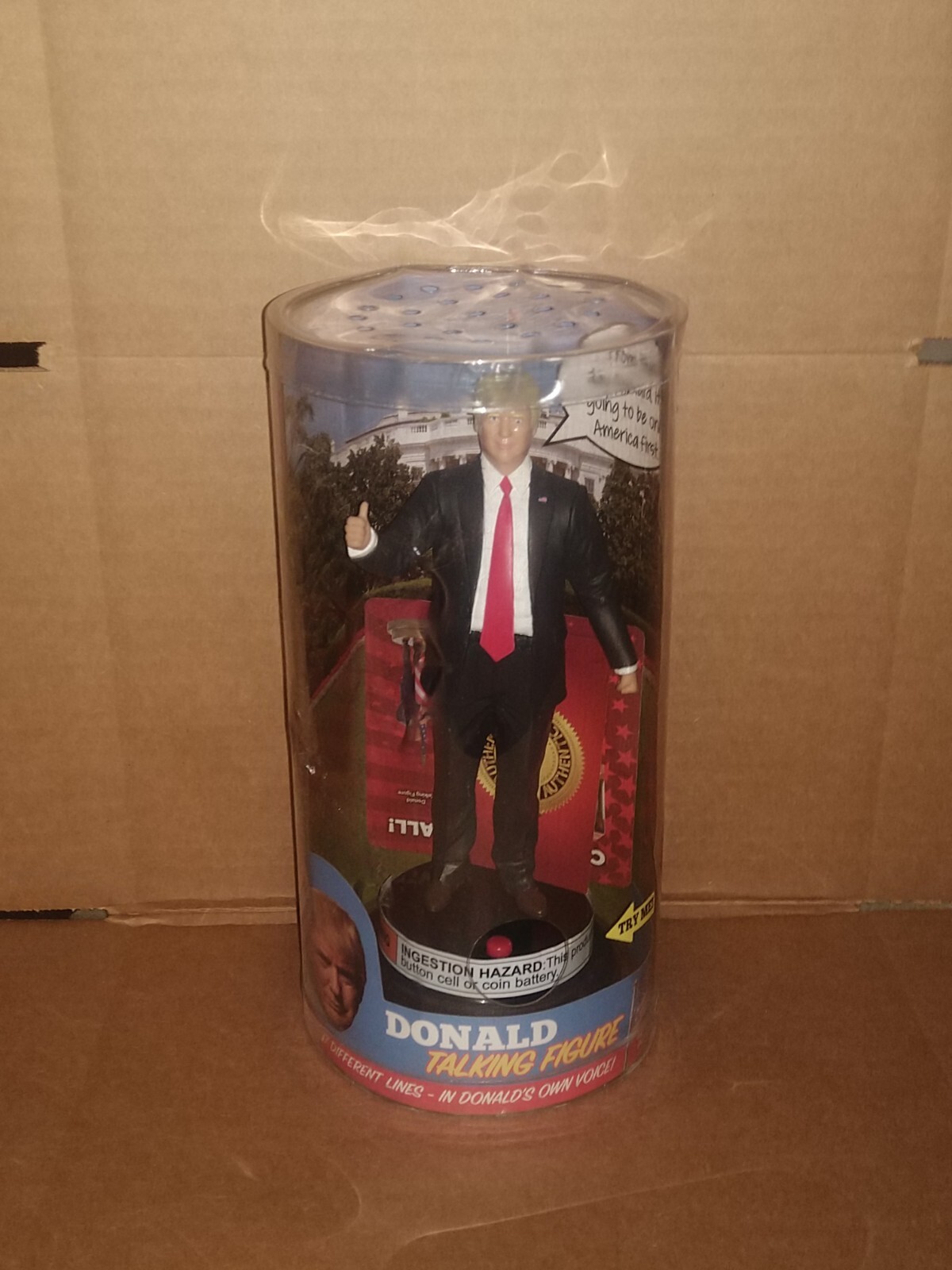 President Donald Trump Talking Figure (17 different audio lines w Trump’s voice)