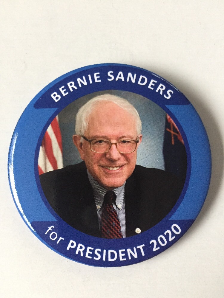 2020 Senator Bernie Sanders for President 3″ Button Progressive Socialist Pin