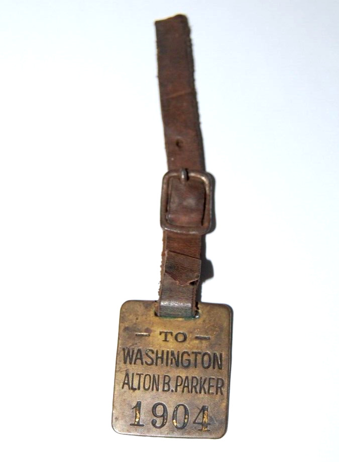 1904 ALTON PARKER WATCH FOB president campaign pin pinback button political