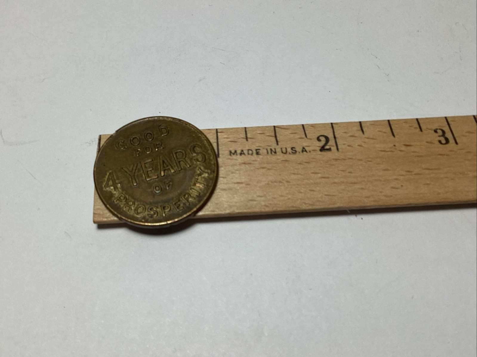1928 President Hoover Lucky Pocket Piece Good For 4 Years Political Campaign Tok