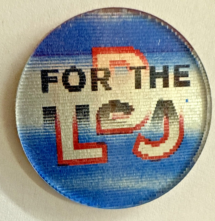 1964 Original LBJ Johnson for the USA Flasher President Campaign Sticker Button