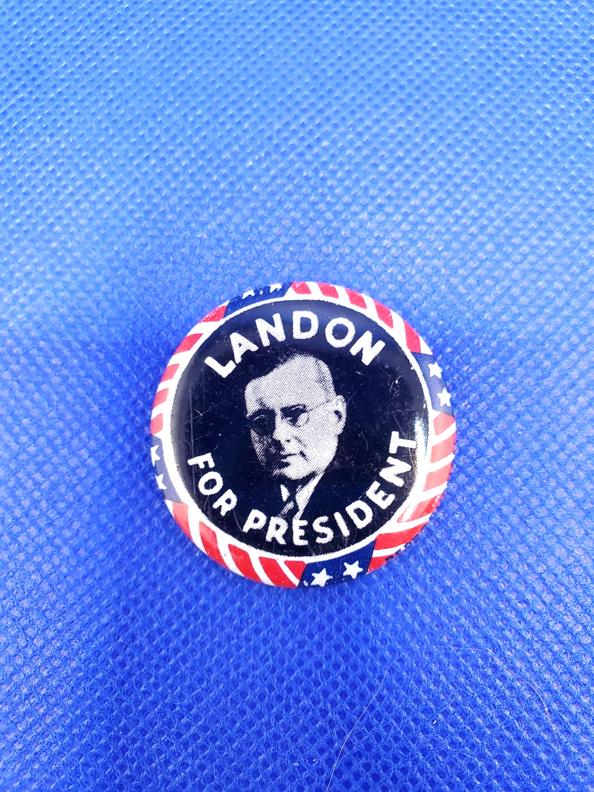 Vintage Alfred Landon for President Political Reproduction Pin Back Button