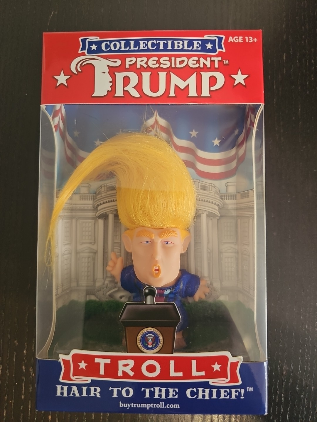 Collectable President Trump Troll, Hair to the Chief. Wild hair creations 2017.