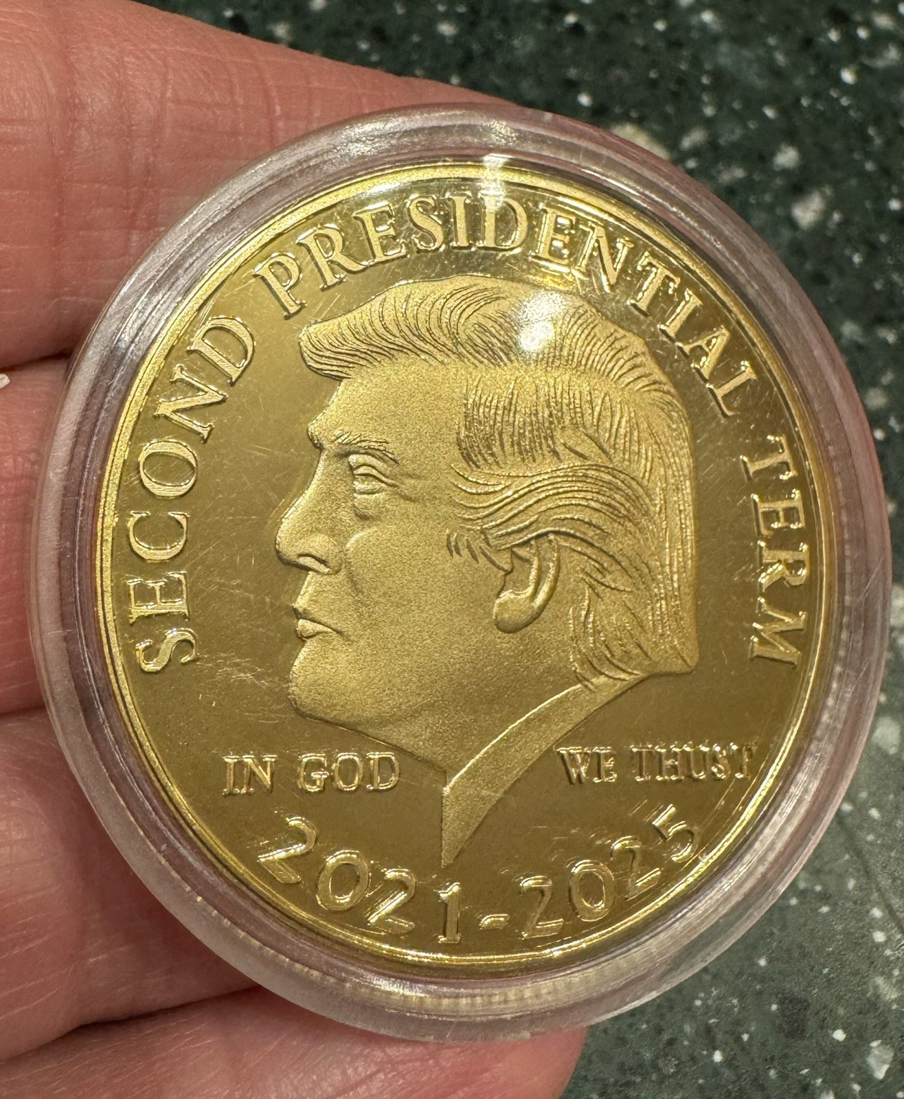 Second Term “Trump” Gold Coin (2025-2029) President Donald Trump Collectible