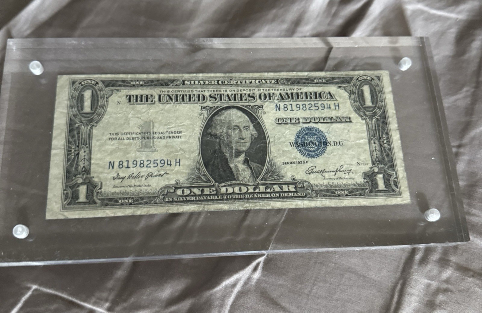 1935 E Silver Certificate Dollar